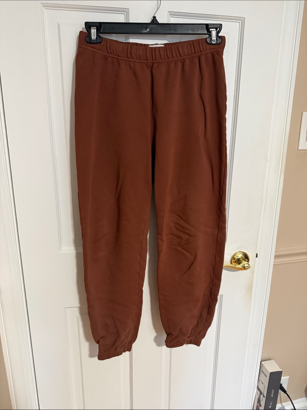 Women’s Cozy Rust Brown Jogger Sweatpants